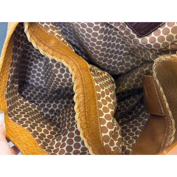 Brighton Brown Leather Hobo Bag With Heart Charm Accent - Picture 8 of 10